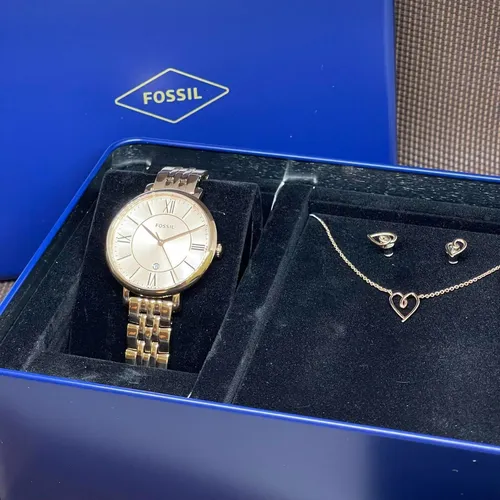 Fossil ES5252SET Jacqueline Date Roségoldfarben Edelstahl Damenuhr