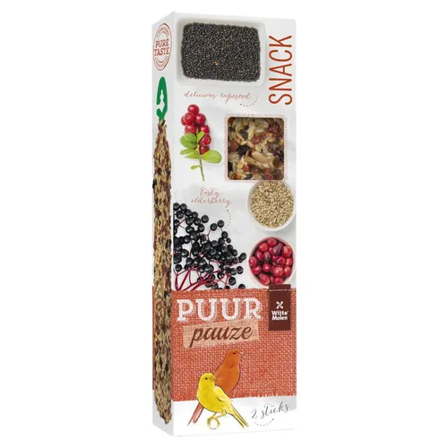 Witte Molen Puur pauze Sticks Kanarien Holunder- & Moosbeere 60 g,