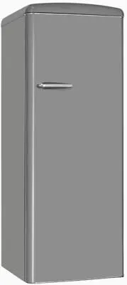 Exquisit Retro-Kühlschrank RKS325-V-H-161E, 229 Liter, grau - Retro Vollraumkühlschrank ohne Gefrierfach mit 229 Litern Nutzinhalt, ideal für 3-4 Personen. Ausgestattet mit 5 Glasablagen und LED-Beleuchtung, sorgt für sichere Lagerung und modernes Design.