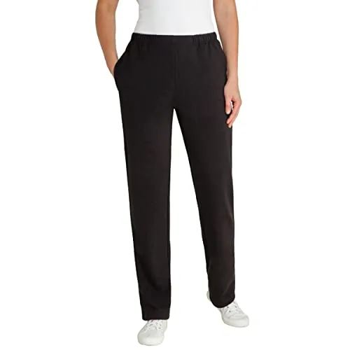 Hajo Jogginghose Basic schwarz - Bequeme Freizeit-Jogginghose mit zwei Hosentaschen - Loungewear, aus 62% Baumwolle für hohen Tragekomfort, ideal für Freizeit und Sport, mit praktischen zwei Hosentaschen.