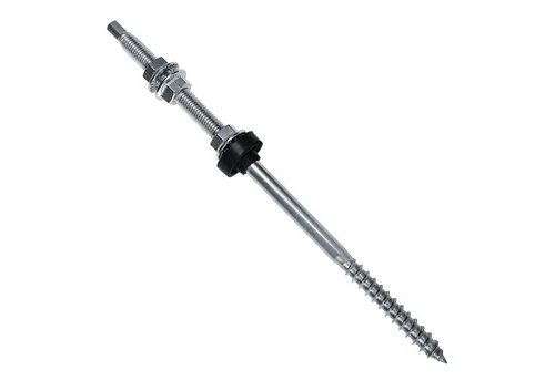 PARCO Stockschraube Stockschrauben Solarbefestiger A2 M10x200mm, EPDM Dichtung, 3x Mutter