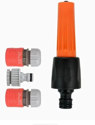 BIGJIYU 4 Stück Schlauchtüllen, einschließlich Schlauchdüse, 1/2 und 3/4 Zoll Schlauchverbinder und Waterstop