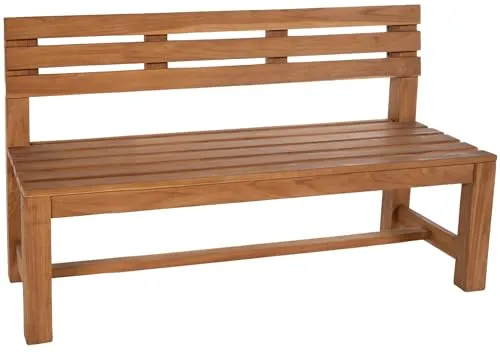 CLP Teakbank Augusta I Wetterfeste Holzbank - Bänke aus massivem, witterungsbeständigem Teakholz, ideal für Garten, Terrasse oder Balkon. Hohe Stabilität und Langlebigkeit dank robuster Konstruktion.