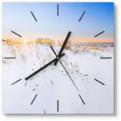 DEQORI Glasuhr 'Schneelichter' 30x30 cm