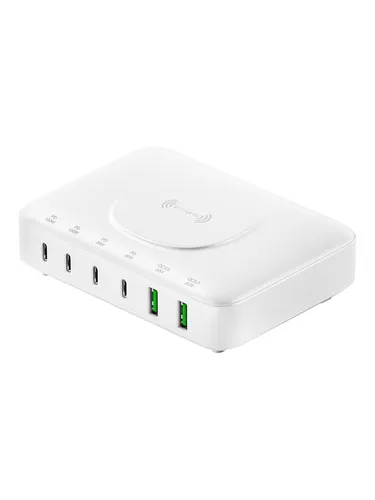 4smarts 7-in-1 Ladegerät - 100 Watt USB-C Station - Tablets Adapter Ladegeräte, vielseitige 7-in-1 Ladestation mit 100 Watt Leistung für schnelles Laden und mehrere Geräte gleichzeitig.