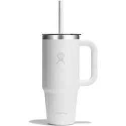 Hydro Flask 710ml Travel Tumbler mit Klarglasdeckel - tonal white - Der Hydro Flask 710ml Travel Tumbler kombiniert Funktionalität und Stil. Ideal für unterwegs, hält er Getränke stundenlang kühl. Der stabile Edelstahl und der praktische Griff machen ihn zum perfekten Begleiter für jedes Abenteuer.