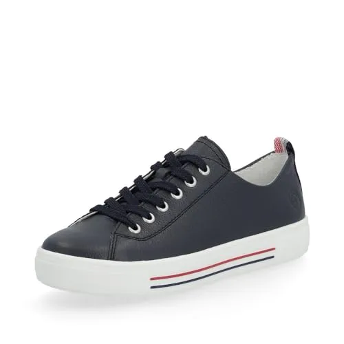 Remonte Damen D0900 Halbschuhe - Blau, 37 EU - Damen-Sneaker mit klassischem Design, weich gepolsterter Innensohle und stylischer Laufsohle in Rot und Blau – perfekt für Frühling und Sommer!