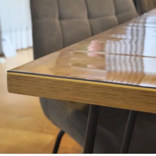 Tischfolie 1,5 mm, Tischdecke, Tischdecke transparent, Tischfolie transparent, Tischdecke Outdoor, Wachstuchtischdecke, Verschiedene Größenoptionen verfügbar. (60 x 120 cm (Breite&Länge))