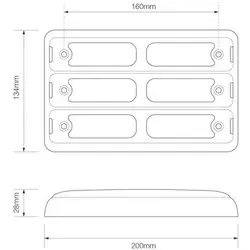 LED Rückleuchte mit 2 x Schluss-, Brems- und 1 x Blinkerleuchte