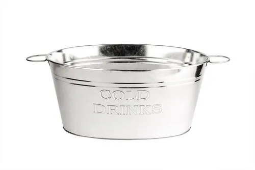 BigDean Zinkwanne XXL – 24 Liter Getränkekühler für Garten - Getränkewannen für Gartenpartys: Die große Zinkwanne mit 24 L Volumen bietet stilvolle Kühlung für Ihre Getränke und bringt Vintage-Charme in jede Feier!