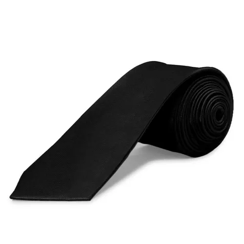 Krawatte Herren Hochzeit Konfirmation Slim Tie Business Schlips schwarz Satin