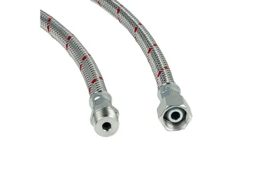 Tecuro Universal - Ölschlauch 3/8 Zoll Einschraubnippel, Zyl. (flachdichtend) X 3/8 Zoll Üwm (konisch Dichtend) X 1500 Mm