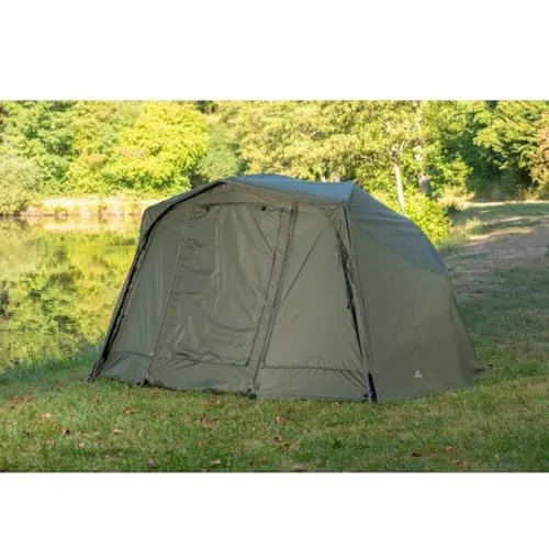 Anaconda Carp Barrack Zelt - Firstzelt mit extra dichtem, verdunkelndem 150D Rip-Stop Polyester und innovativem Drip Stop für optimalen Schutz vor Kondenswasser – ideal für Karpfenangler.