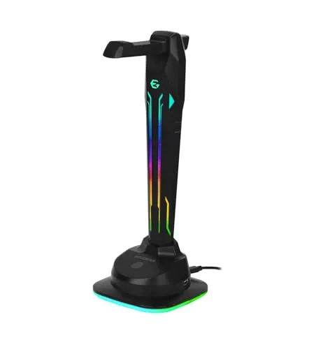 Headset Stand SAC1 RGB mit 4x USB-Ports und Type-C 1m - Gaming-Zubehör mit 6-in-1 touchbaren RGB-Lichtern für ein beeindruckendes Setup und optimale Organisation.