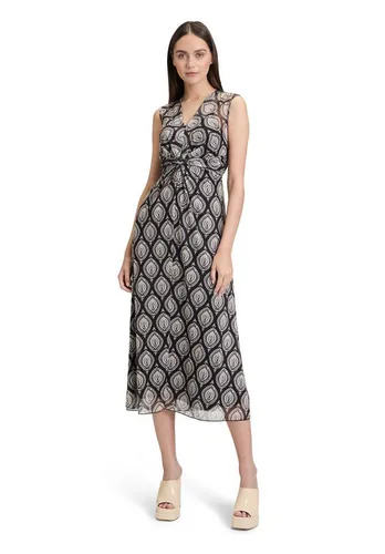Cartoon daydream Damen Kleid 1906/7209 – Black/Cream, Größe 44 - Freizeitkleid für Damen im figurnahen Schnitt, Midi-Länge von 130 cm. Ethno-Muster für einen trendigen Look, perfekt für entspannte Sommeraktivitäten.