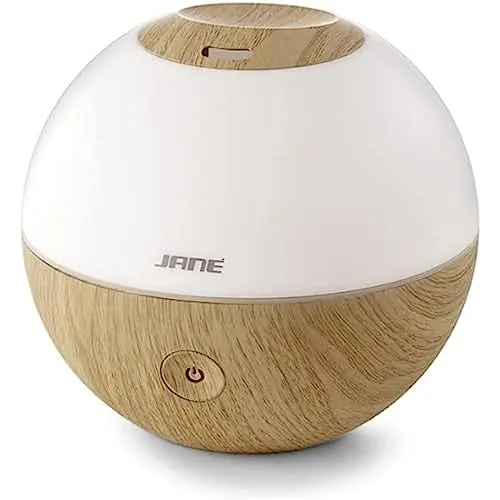 Jané Ultraschall-Luftbefeuchter mit Licht, geeignet für Aromen, 2 Geschwindigkeiten, taktil, lenkbarer Dampfausstoß