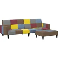 vidaXL Schlafsofa 2-Sitzer mit Fußhocker