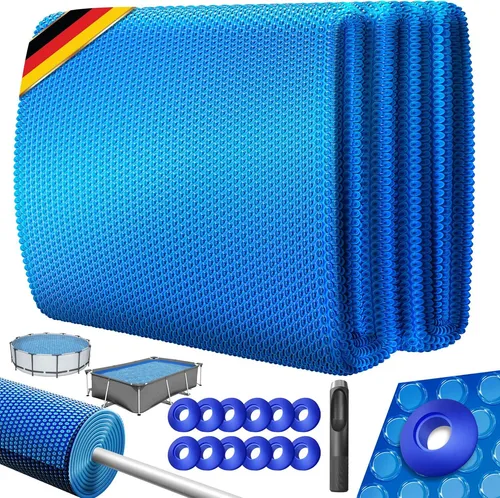 KESSER Solarabdeckplane Rund 244 cm - Pool Solarabdeckplane in blau, aus hochwertiger Kunststofffolie mit 120 µm Stärke, ideal für die Wärmeisolierung und Reinigung Ihres Pools.