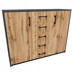 Matkam Möbel Kommode, Anthrazit, 110x85x35 cm