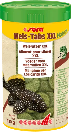 Sera Wels-Tabs XXL Nature 250ml - Futtertabletten für größere Welse MHD 02/24