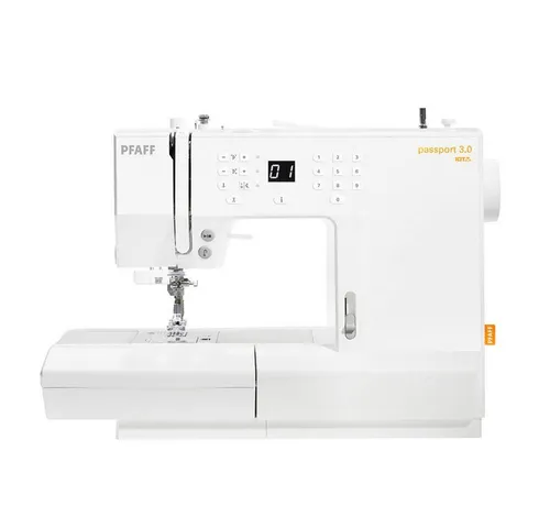 PFAFF Passport 3.0 Nähmaschine - Modell Passport 3.0, computergesteuerte Haushaltsnähmaschine, ideal für kreative Projekte mit vielseitigen Funktionen und einfacher Bedienung.