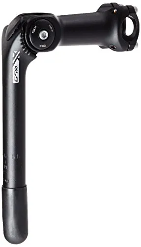 XLC Unisex Aluminium Vorbau ST-T02, Schwarz - Fahrradvorbau aus 2D geschmiedetem Aluminium, verstellbar von 0° bis 60° für individuelle Anpassung und Komfort beim Radfahren.