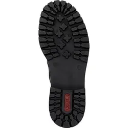 Modische Schnürboots RIEKER für Damen, Gr. 41, schwarz-leo - Wanderschuhe aus Lederimitat mit animal-print, wärmendem Innenmaterial und praktischem Innenreißverschluss für optimalen Komfort und Stil.
