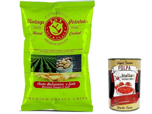 3x FOX Natural Quality Potatoes Balsamico-Essig und Meersalz 120g+Polpa 400g