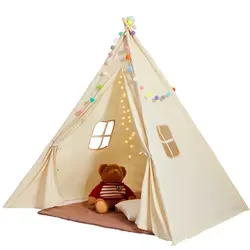 VEVOR Spielzelt Kinder Tipi-Zelt für 1–5 Jahre - Spielzelt für Kinder, aus weichem Pfirsichhaut-Stoff, ideal für drinnen und draußen. Bietet einen sicheren und bequemen Raum zum Spielen – das perfekte Geschenk für kleine Entdecker!
