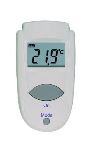 TFA Dostmann Infrarot-Thermometer Mini Flash, 31.1108, berührungsloses Messen von Oberflächen, 1s Messduaer, gemäß HACCP, vielseitig nutzbar, Weiß, L 37 x B 17 x H 68 mm