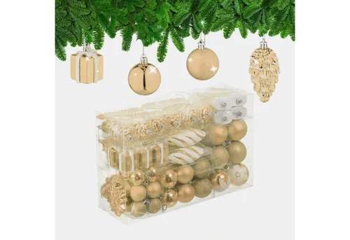 Weihnachtsbaumschmuck Beige von Relaxdays