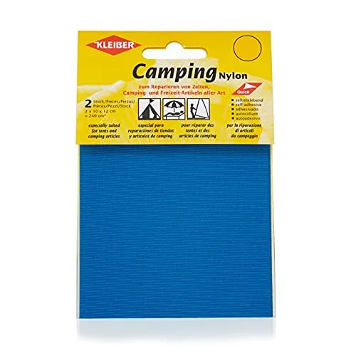 Kleiber + Co.GmbH Camping-Nylon-selbstklebend, Blau, ca. 10 cm x 12 cm, 480-09