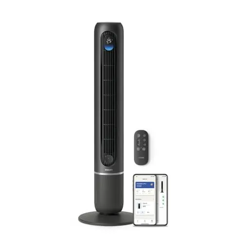 PHILIPS 7000 Series CX7550/01 Turmventilator mit Aromatherapie - Der Philips 7000 Series CX7550/01 Turmventilator sorgt mit bis zu 2.440 m³/h für optimale Luftzirkulation. Genießen Sie leisen Betrieb ab 22 dB und individuelle Einstellungen durch 12 Geschwindigkeitsstufen. Ideal für ein angenehmes Raumklima.