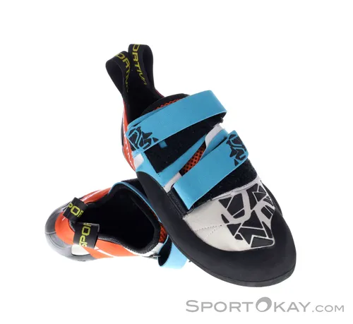 La Sportiva Otaki Blue/Flame (45,5) - Hochleistungs Kletterschuh - Kletterschuhe: Der La Sportiva Otaki bietet maximale Sensibilität und präzise Passform, ideal für Klettergarten und Bouldern. Innovatives P3 System für verbesserte Tragkraft und Stabilität.