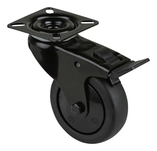 BS Rollen Lenkrolle A820.A85.075 mit Platte, Ø 75 B 25 mm, 60 kg TPR - A820.A85.075.06