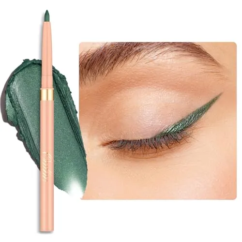 OULAC Grün Kajal und Eyeliner Wasserfest, Wischfester Matter Eye Liner Stift Hält 24 Stunden+, Hochpigmentierter Seidiger Drehbarer Kajalstift, Vegan (16) Kelp Forest
