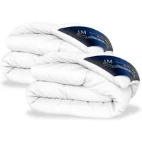 DormiGood Premium Daunendecke 2er Set 140x200 cm - Hochwertige Übergangsdecken für optimalen Schlafkomfort - 100% europäische Landdaune, atmungsaktiv und anschmiegsam. Ideal für milde Temperaturen mit 30 Nächte Zufriedenheitsgarantie.