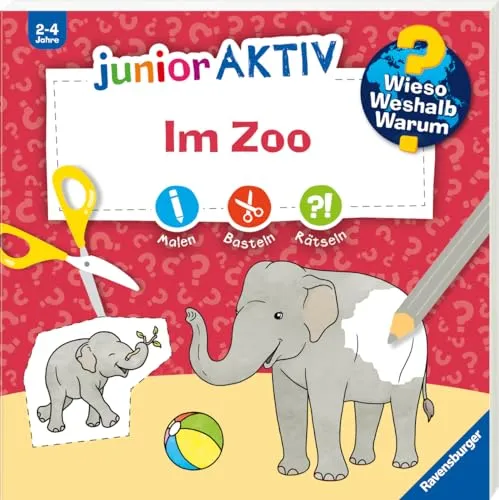 Wieso? Weshalb? Warum? junior AKTIV - Im Zoo (Malen, basteln, rätseln ab 2 Jahre)