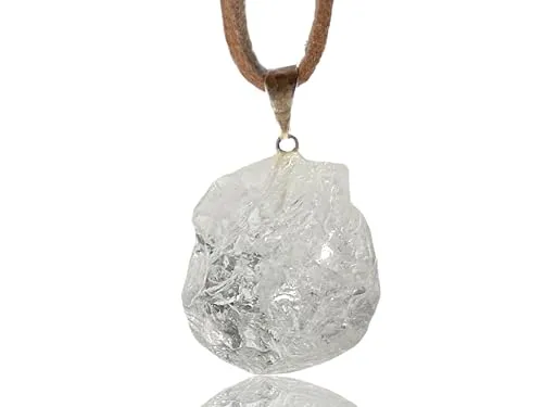 Steinfixx® - Rohkristall Kette - wunderschöner Natur Cluster - Kristalle zum wohlfühlen - Handmade - in Geschenkbox (Bergkristall)