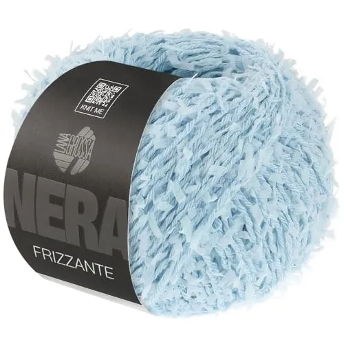 LANA GROSSA Frizzante | Locker gedrehtes Baumwollgarn mit luftigen, kurzen Papierfransen-Effekt | Handstrickgarn aus 54% Baumwolle & 46% Polyamid | 50g Wolle zum Stricken & Häkeln | 105m FB 8