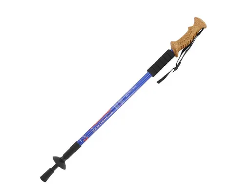 MidGard Nordic-Walking-Stöcke Wanderstоck 65-135cm Teleskop Antischock Stock Korkgriff Dämpfung (1 St), Leicht, mit ergonomischen Korkgriffe