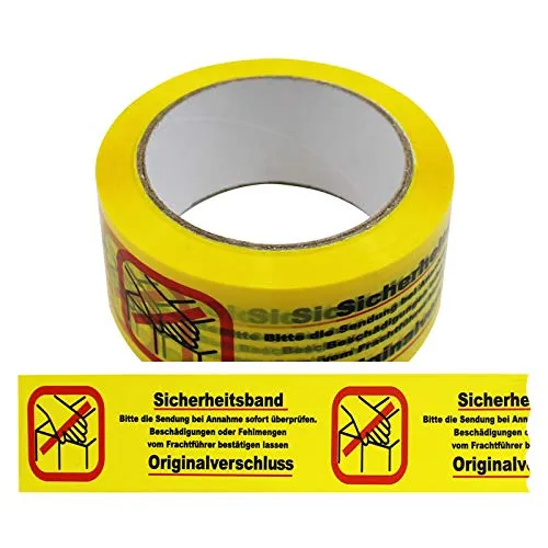 Rolle Klebeband Sicherheitsband - Bitte die Sendung bei Annahme Paketband Packband Warnband Hinweisklebeband 1