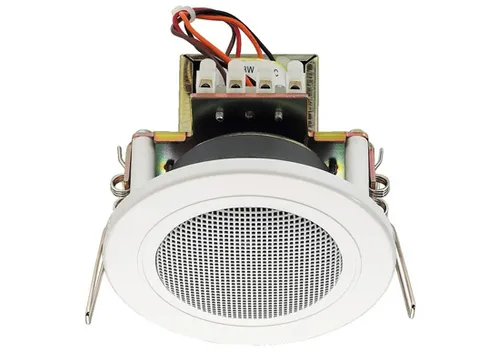 Monacor EDL-82/WS ELA Einbaulautsprecher - Diverse E - Hochwertiger 100-V Einbaulautsprecher mit elegantem Design, ideal für Sprache und Hintergrundmusik, einfache Montage und selbstverlöschendes Kunststoffgehäuse.