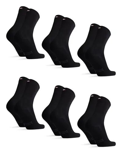 DANISH ENDURANCE Bambus-Socken, Business Socken, Bunte Socken, für Herren & Damen, 3 oder 6 Paar, Schwarz, 31-34