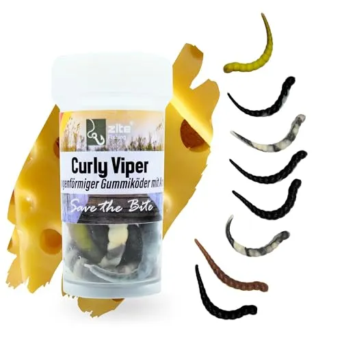 Zite Fishing Curly Viper Gummiköder Forelle 8 STK von Zite