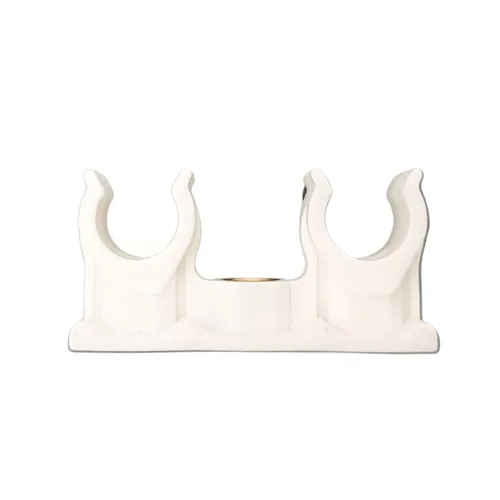 Rohrclips Zweifach 10 mm mit Gewindebuchse - 10 Stück. Rohrhalter Doppelt