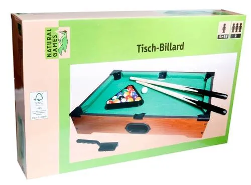 NG Tischbillard 53x32,5x10cm - Gesellschaftsspiel für spannende Billard-Duelle, kompakte Größe ideal für den Spielspaß zu Hause oder unterwegs.