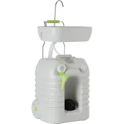 Stagecaptain PSW-45 Quixie Portables Waschbecken - Mobiles Waschbecken mit höhenverstellbarem Waschtisch, ideal für Festivals und Camping. Unabhängig vom Stromnetz dank mechanischer Wasserpumpe und 45L Frischwassertank.
