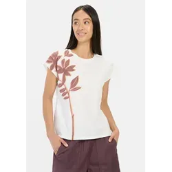 camel active Damen T-Shirt mit Blumenprint - Stylisches T-Shirt für Damen mit Rundhalsausschnitt und Blumenprint, aus 100% Baumwolle für hohen Tragekomfort und einen lässigen Look.