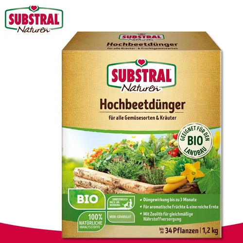 Substral Naturen 1,2 kg Hochbeet Dünger für alle Gemüsesorten und Kräuter